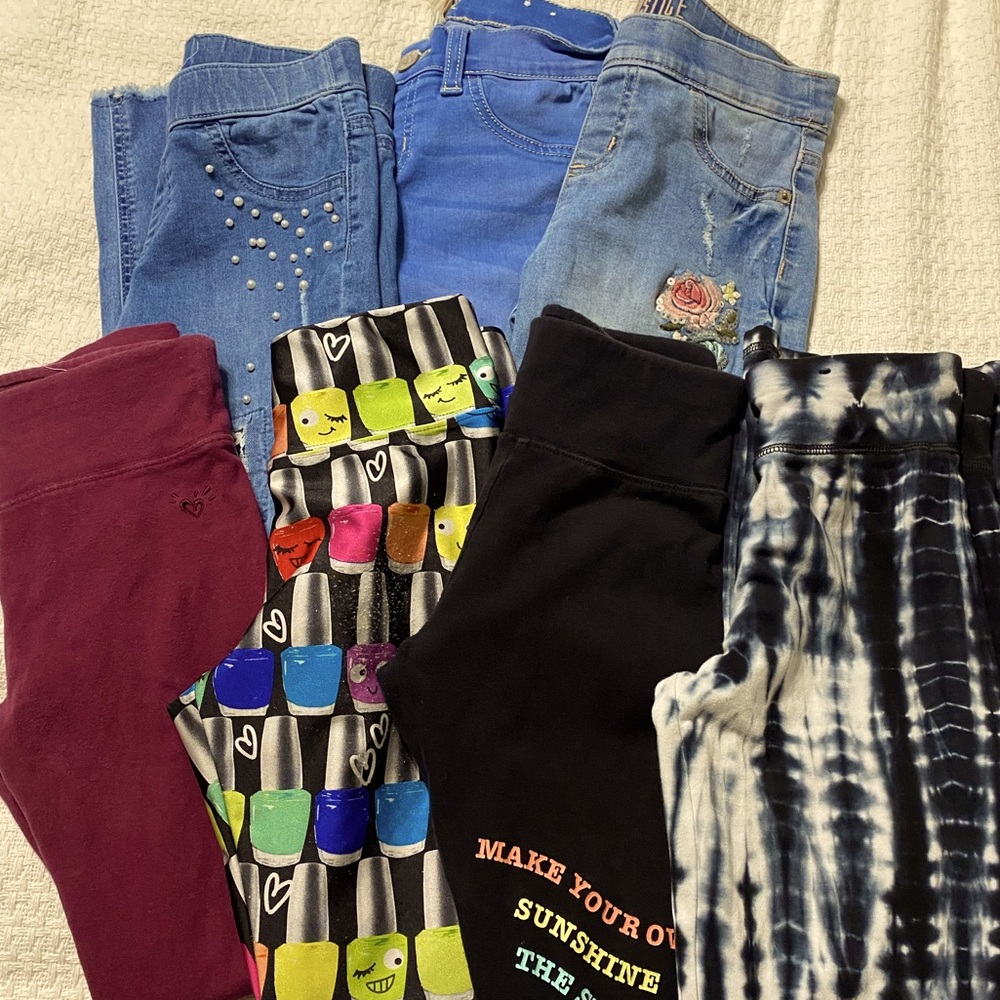 Girls justice jegging and legging lot size 10